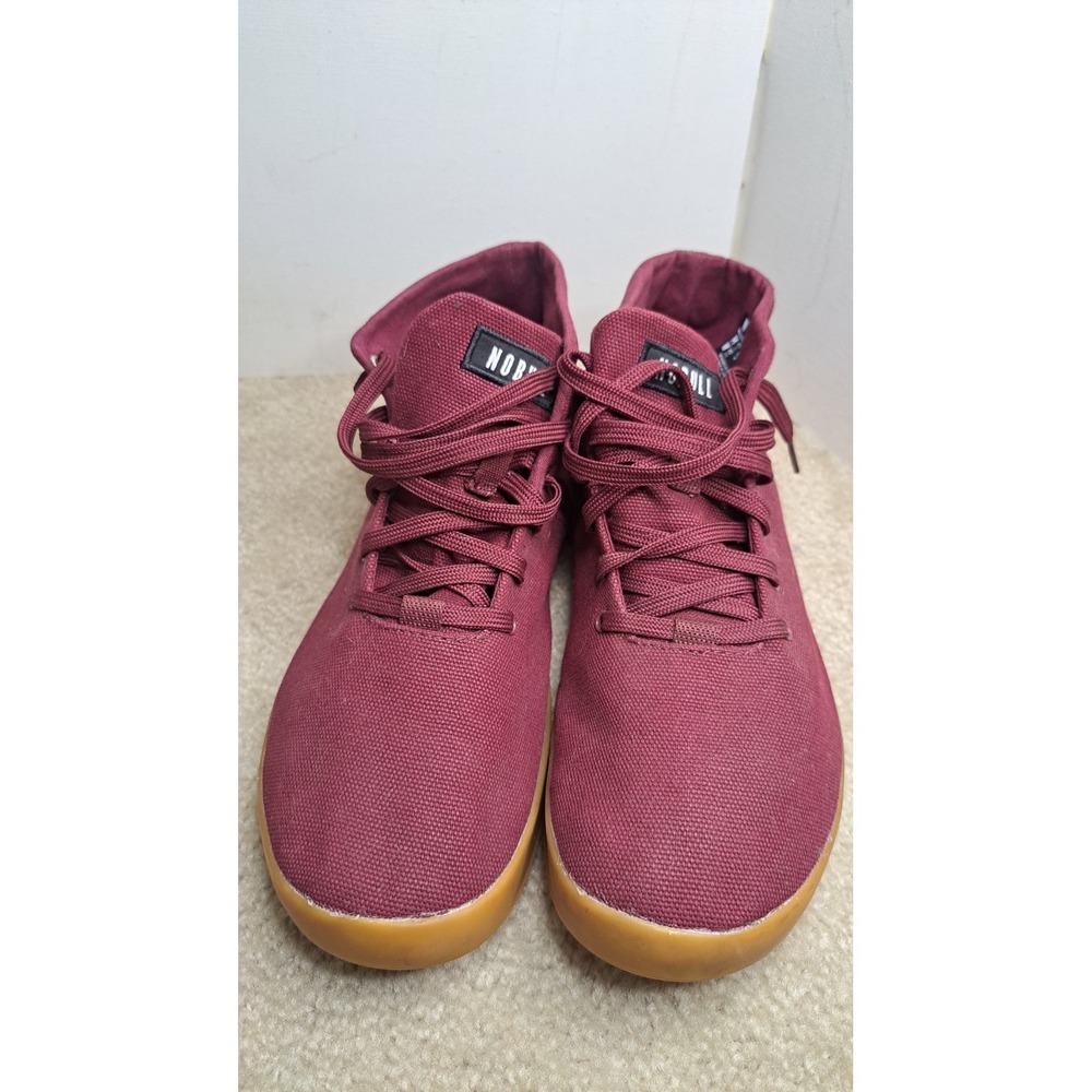 NOBULL Cabernet Burgundy Gum Canvas Mid Trainer Men 11 / Women 12.5 EUC NWOB